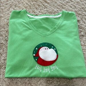 Green Long Sleeve Holiday Top